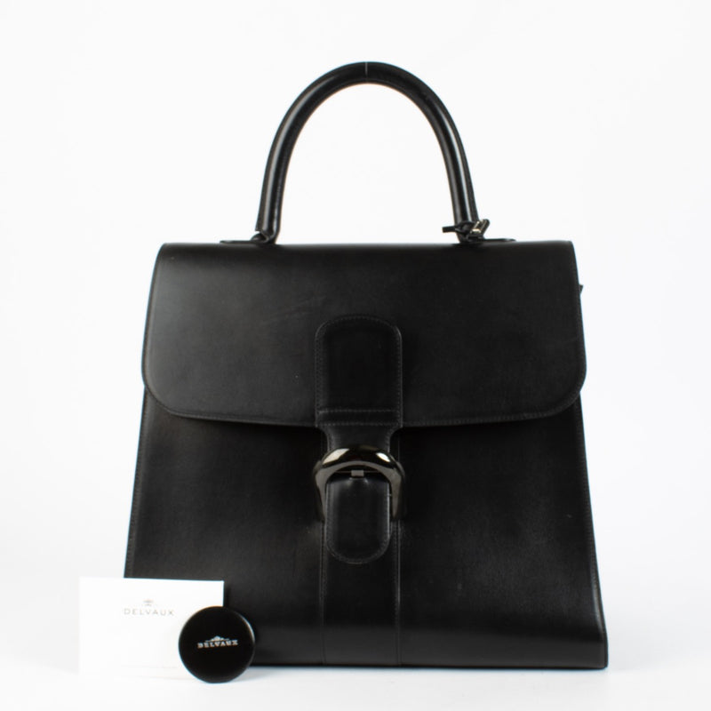 Authentic Second Hand Delvaux All Black Box Calf Brillant Black Edition on Labellov.com