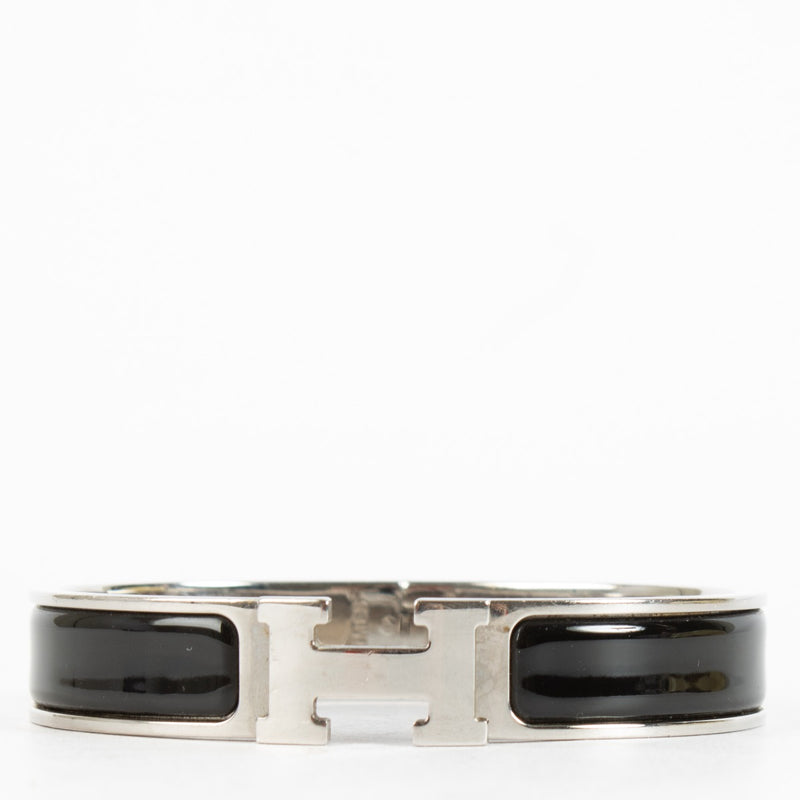 Authentic Second Hand Hermès Black Clic H Bracelet Size TGM on Labellov.com