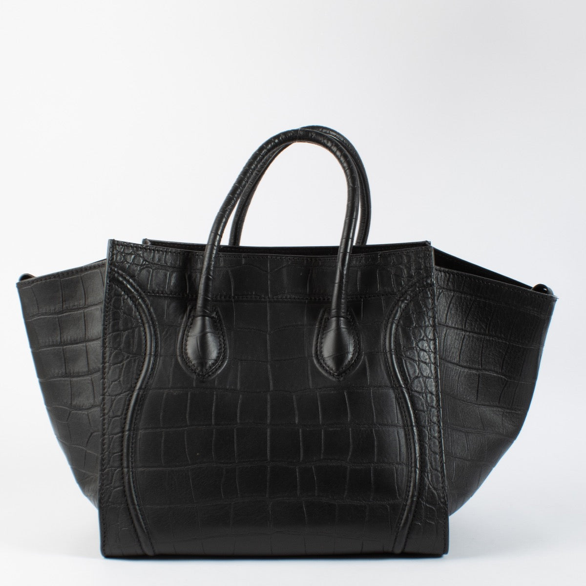 Shop 100% authentic second hand Celine Black Crocodile Embossed Medium Luggage Bag on Labellov.com