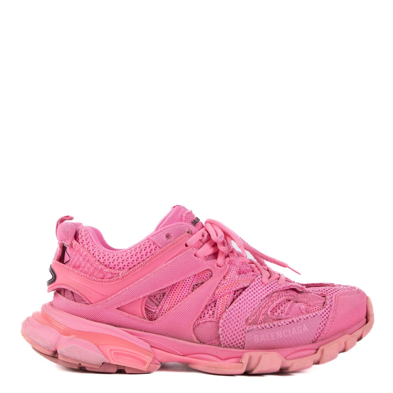 Authentic second hand Balenciaga Fluo Pink Mesh Track Sneakers Trainers on www.labellov.com