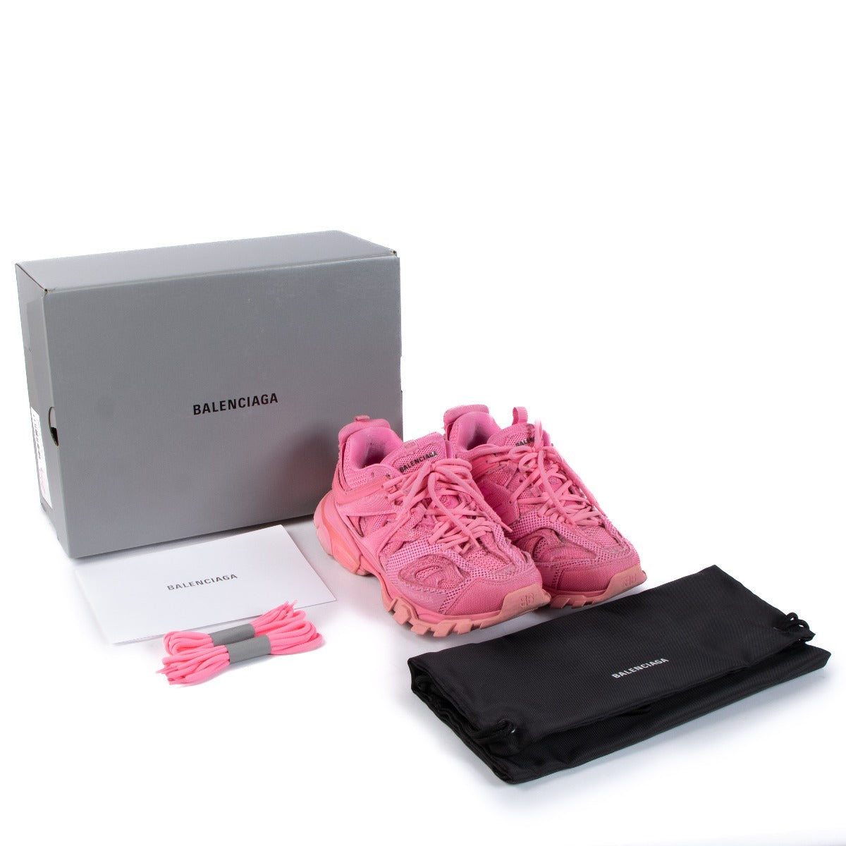 Balenciaga Fluo Pink Mesh Track Sneakers