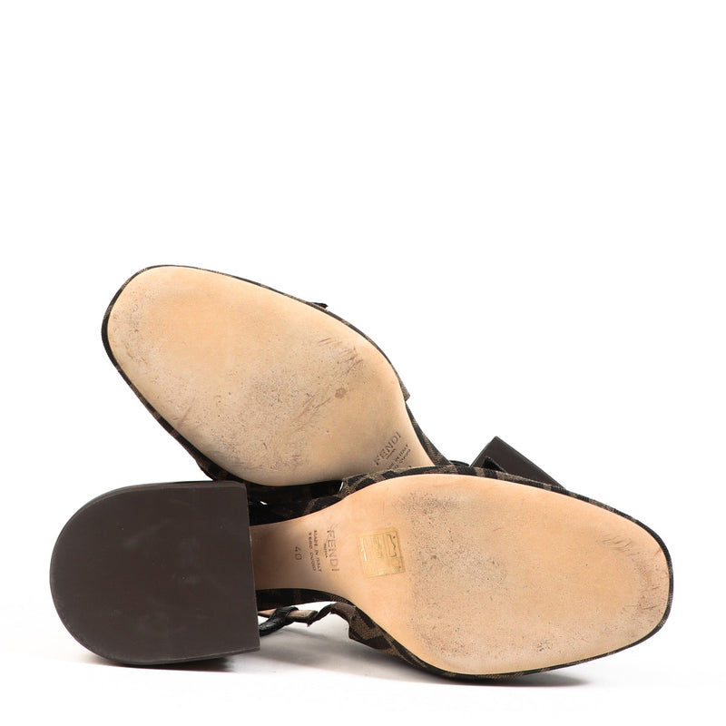 Fendi Promenade FF Slingback Blokhakken - Maat 40