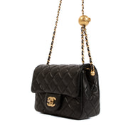 Chanel Black Mini Square Pearl Crush Flap Bag