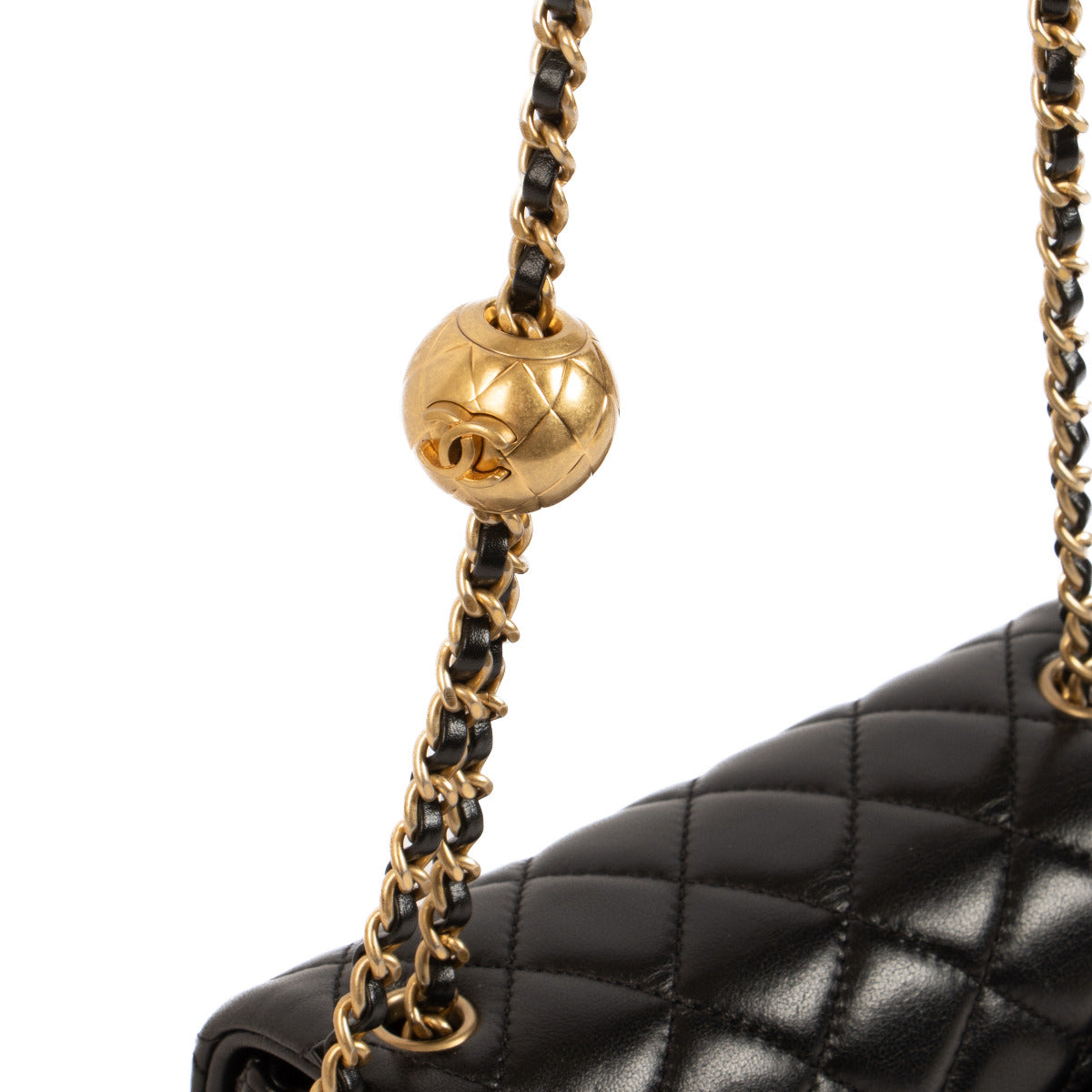 Chanel Black Mini Square Pearl Crush Flap Bag