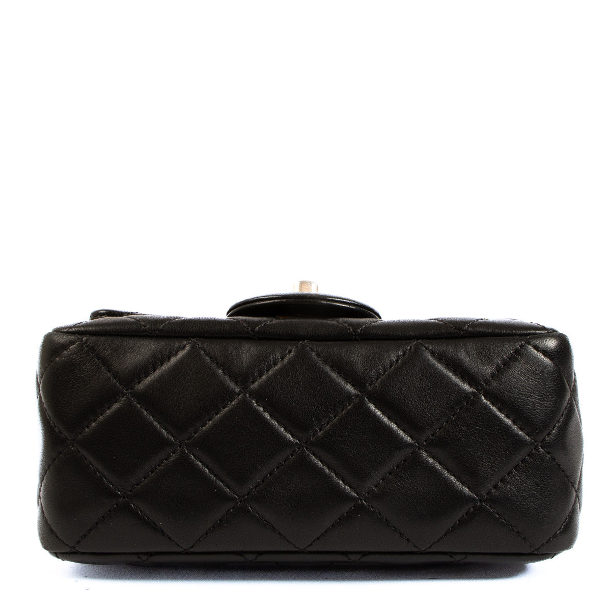 Chanel Zwarte Mini Vierkante Pearl Crush Flap Bag