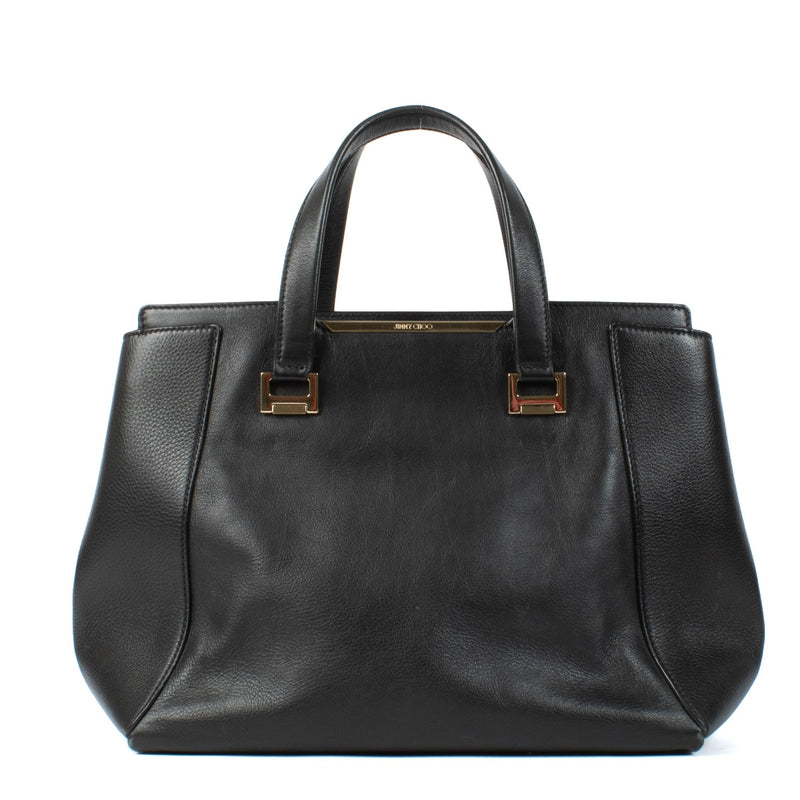 Jimmy Choo Black Leather Alfie Handbag