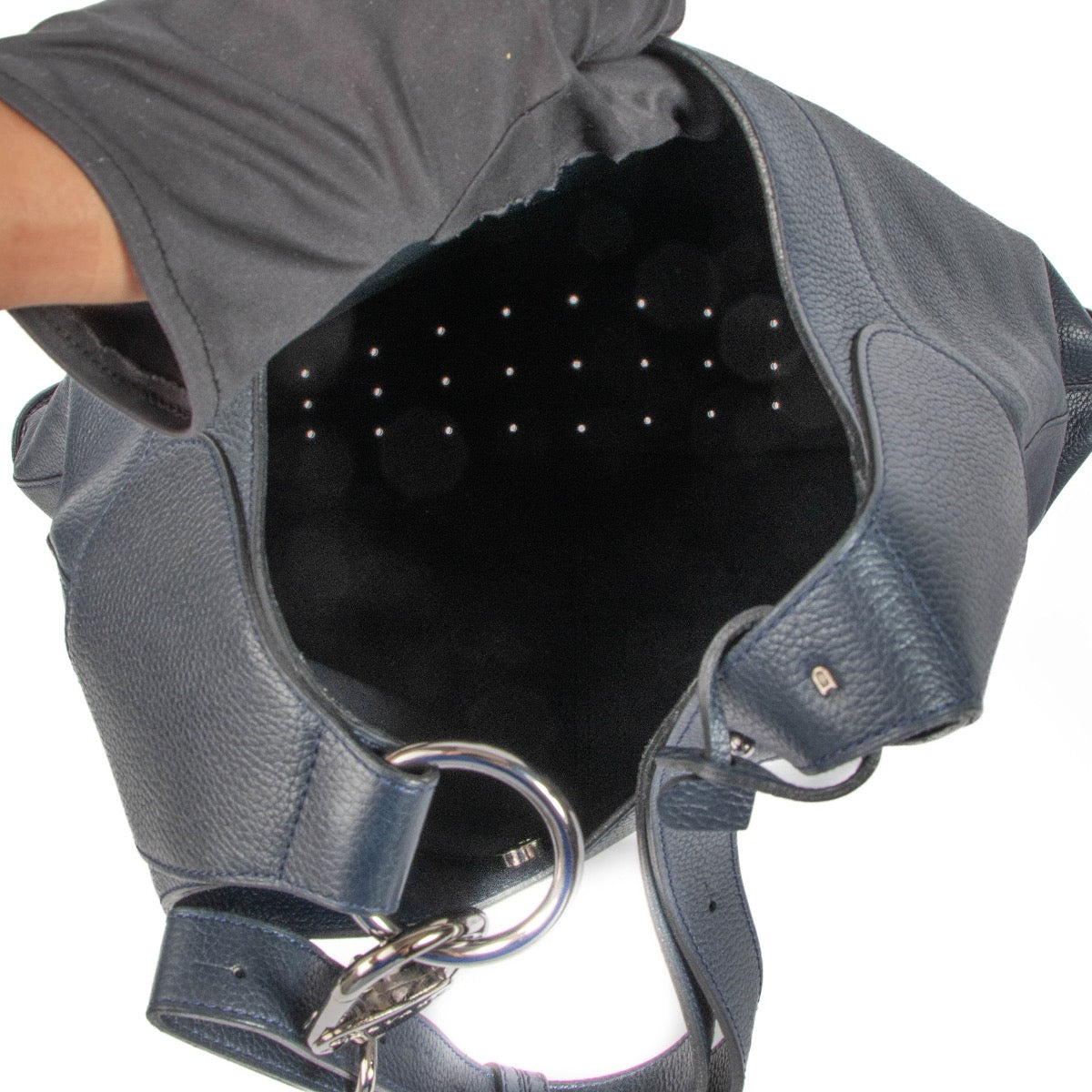 Shop 100% authentic second-hand Delvaux Blue Satan Shoulder Bag on Labellov.com