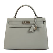 Hermès Kelly 32 Gris Mouette Epsom PHW