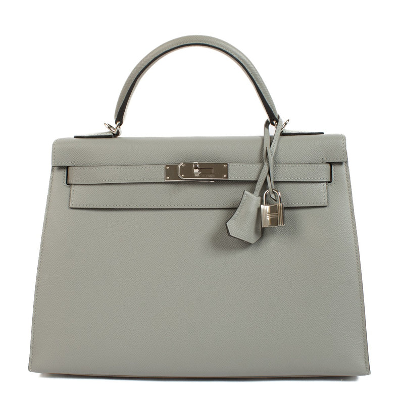 Hermès Kelly 32 Gris Mouette Epsom PHW