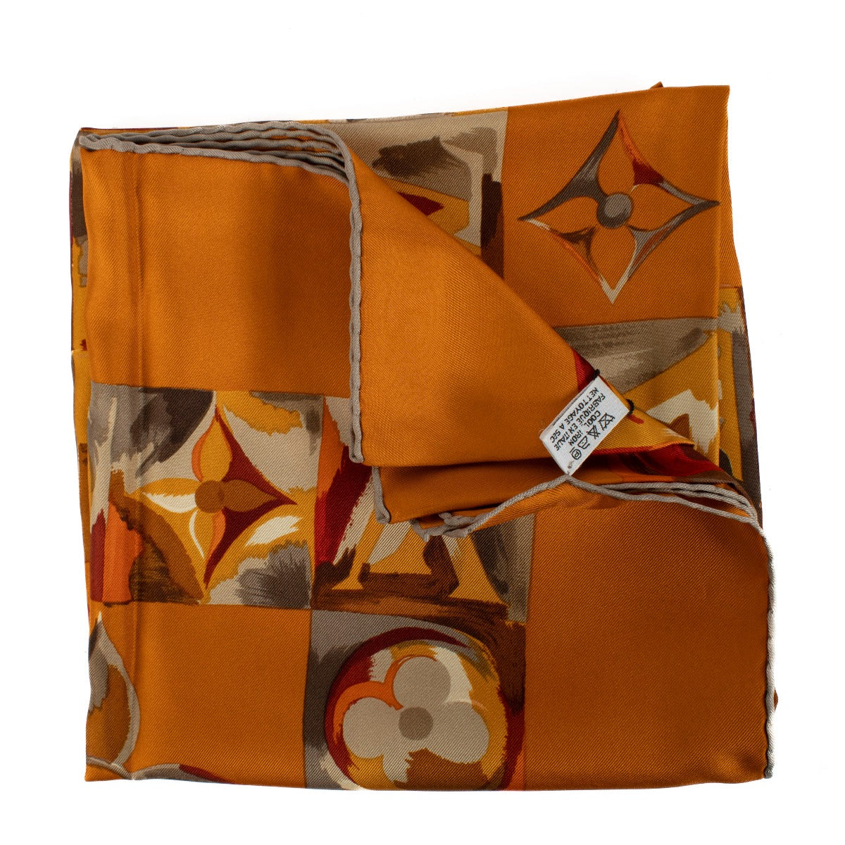 Louis Vuitton Orange Monogram Silk Scarf