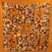 Louis Vuitton Orange Monogram Silk Scarf