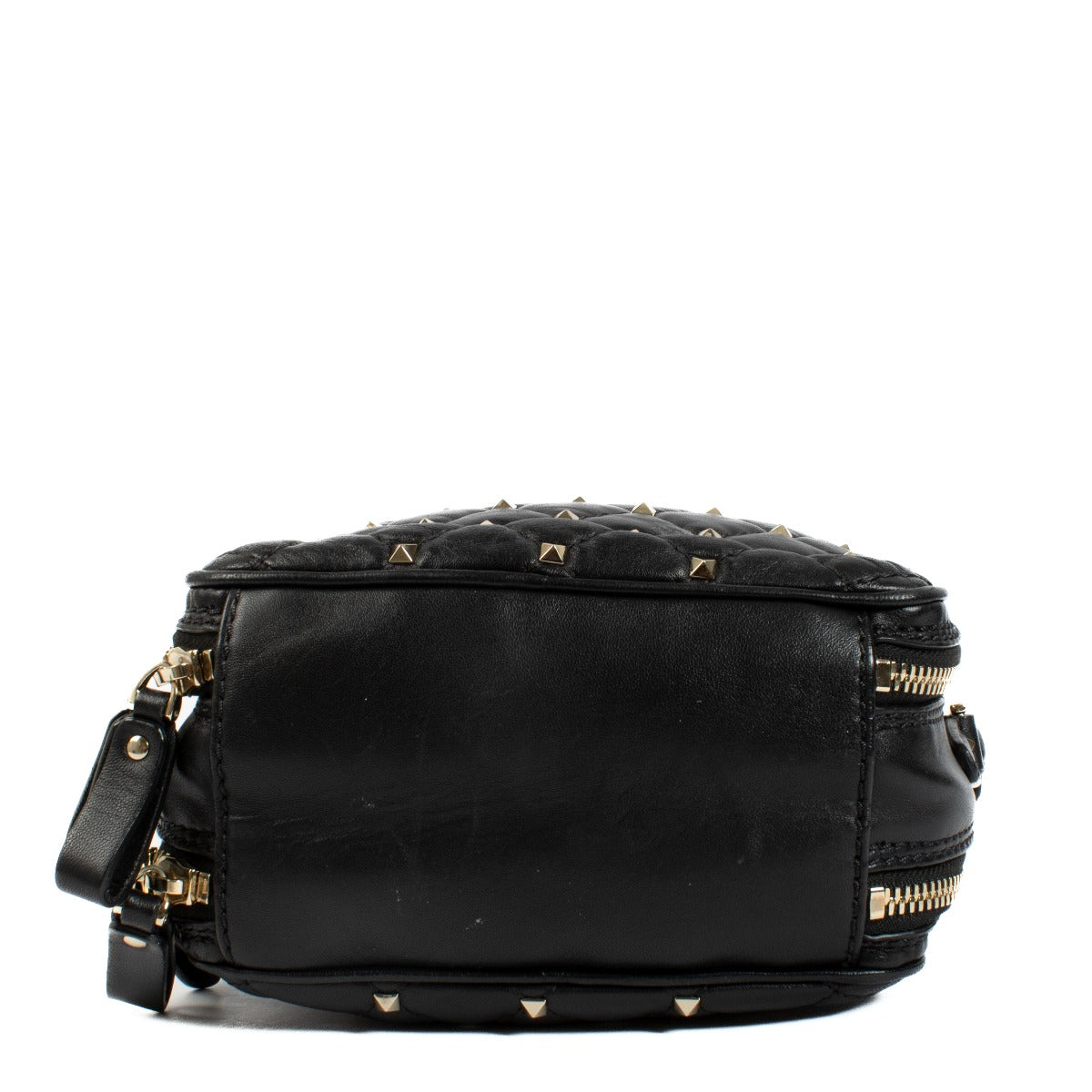 Sac bandoulière Rockstud Spike en cuir noir Valentino Garavani