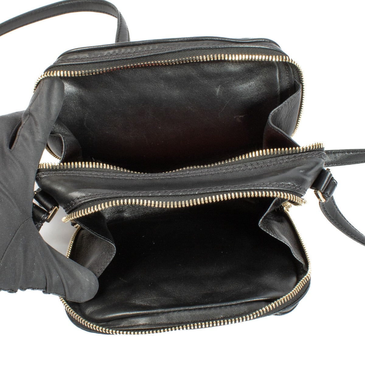 Sac bandoulière Rockstud Spike en cuir noir Valentino Garavani