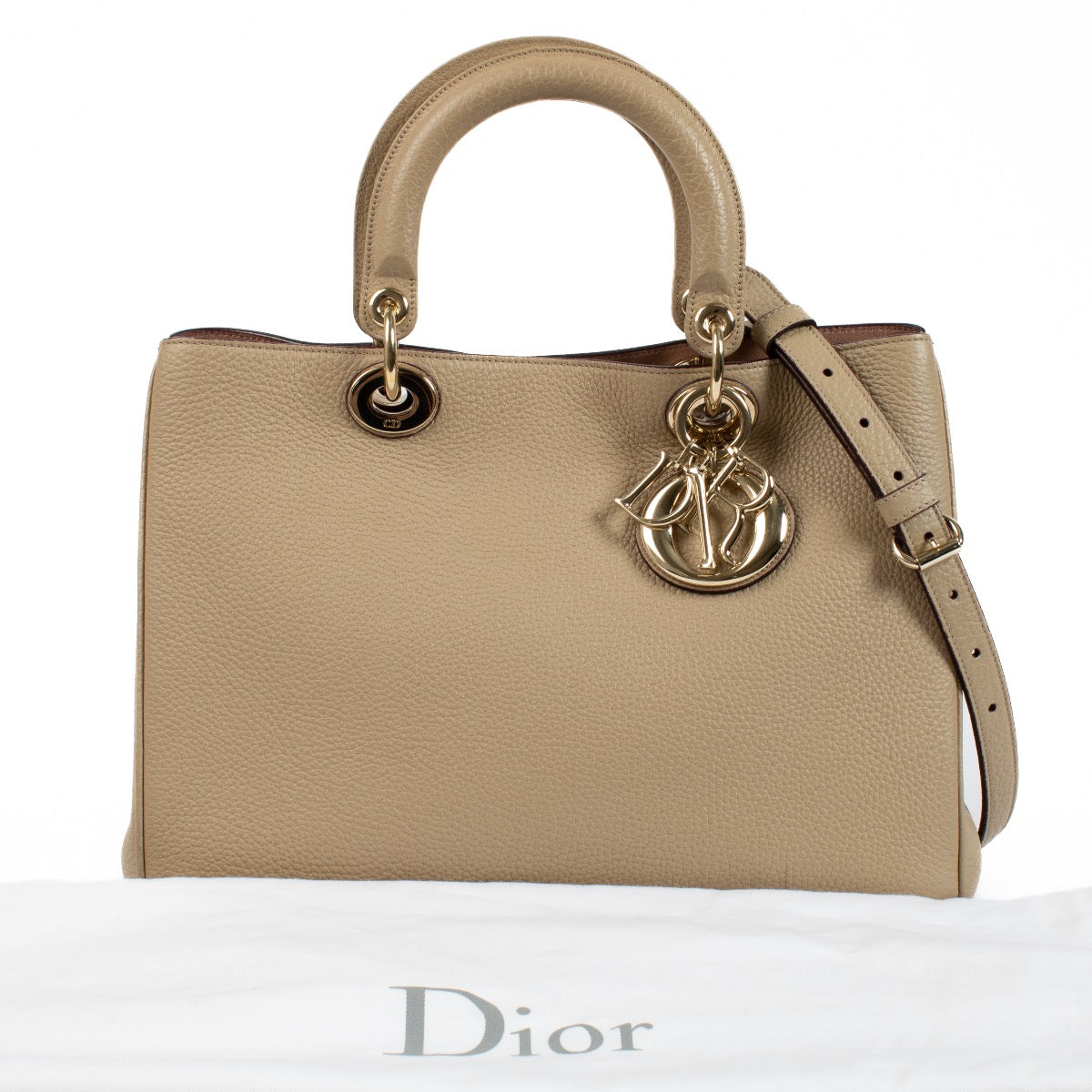 Authentic second hand Christian Dior Beige Medium Diorissimo Bag on Labellov.com