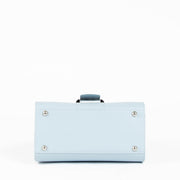 Shop safe online at Labellov in Antwerp, Brussels and knokke this 100% authentic second hand Delvaux Baby Blue Box Calf Mini Brillant