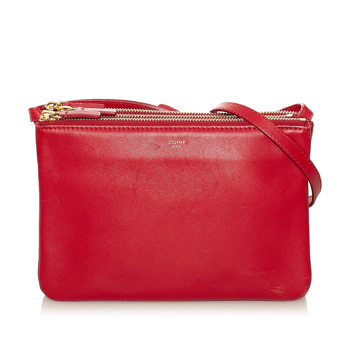 Celine Red Trio Crossbody Bag for the best price at Labellov