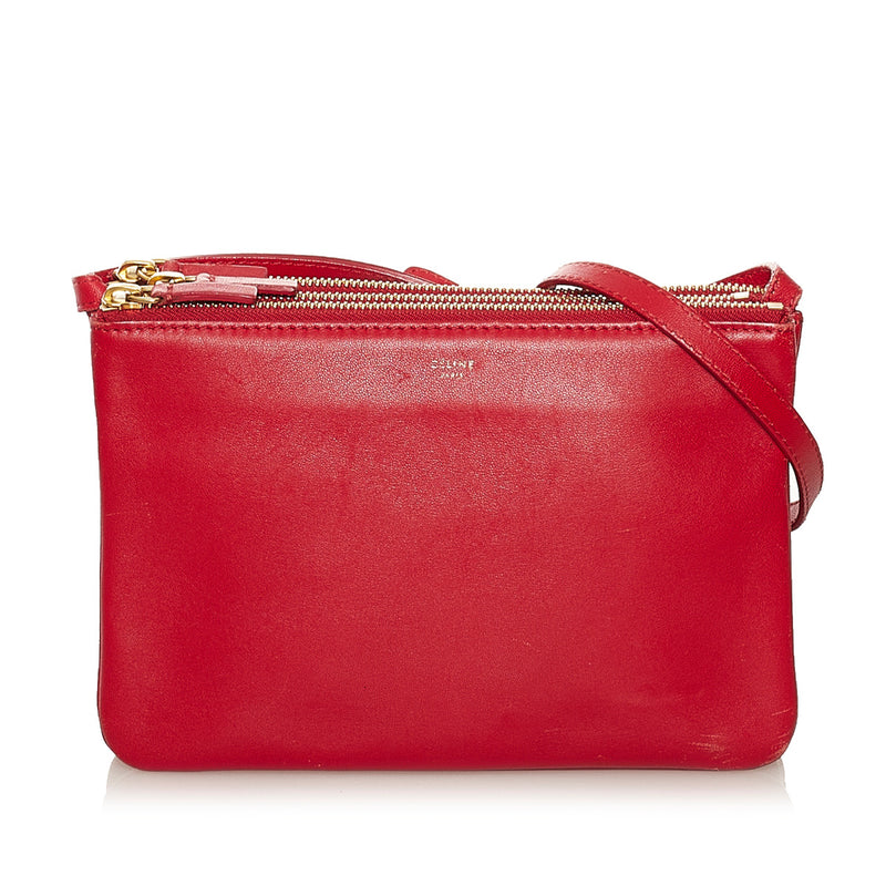 Celine Red Trio Crossbody Bag for the best price at Labellov