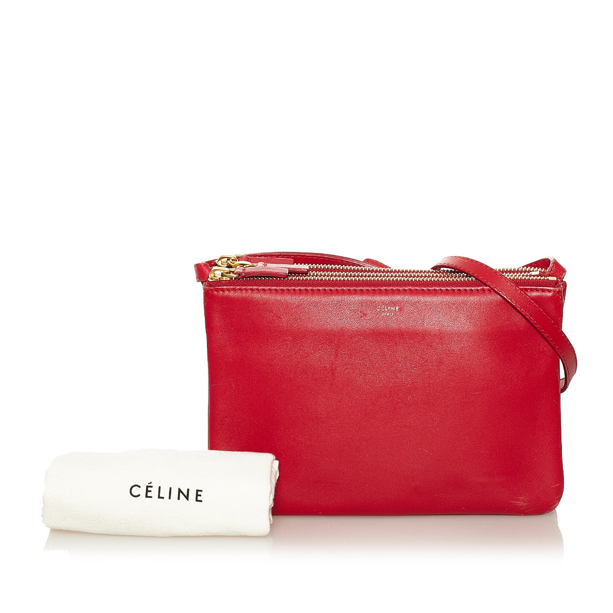 Celine Rode Trio Crossbody Tas