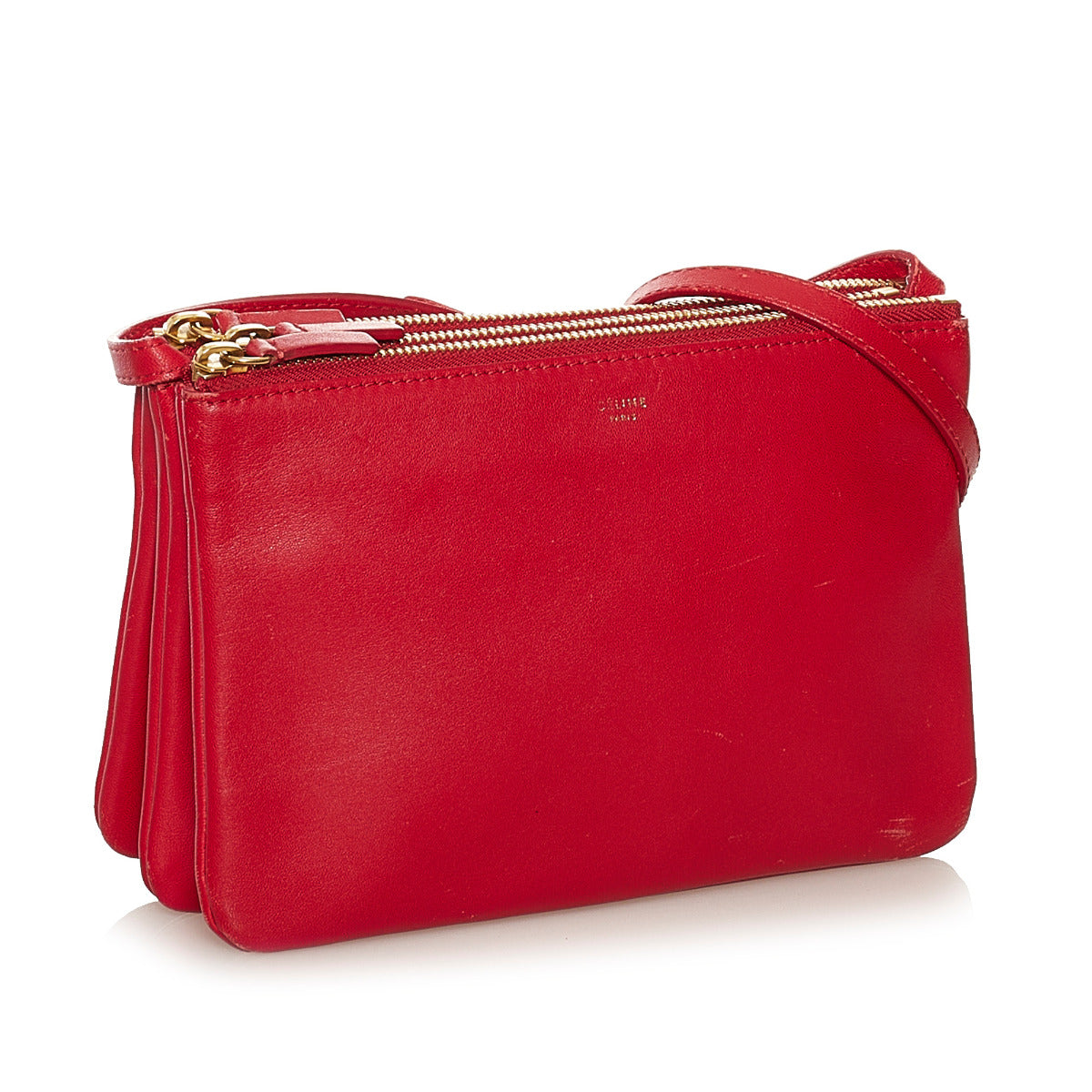 Celine Rode Trio Crossbody Tas