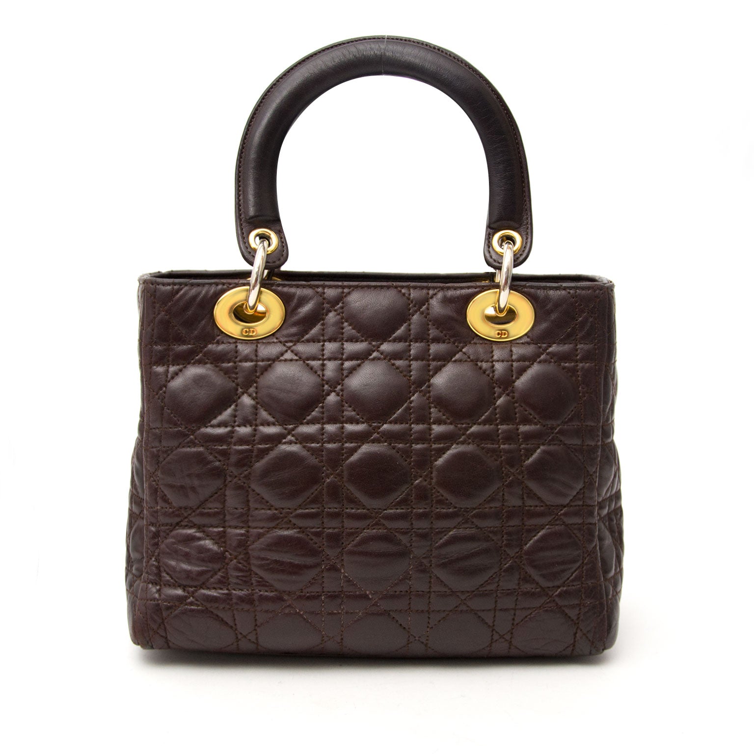 Buy a secondhand Lady Dior Brown Mini Bag at Labellov.com
