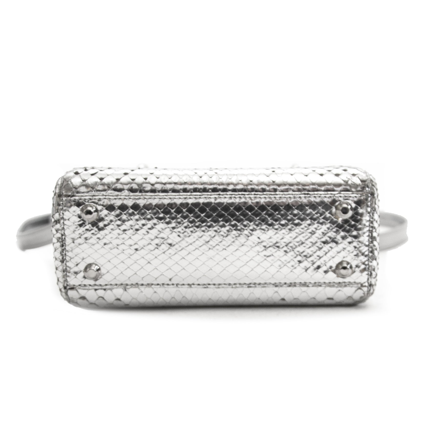 100% authentic Dior Silvery Python Mini Lady Dior Bag