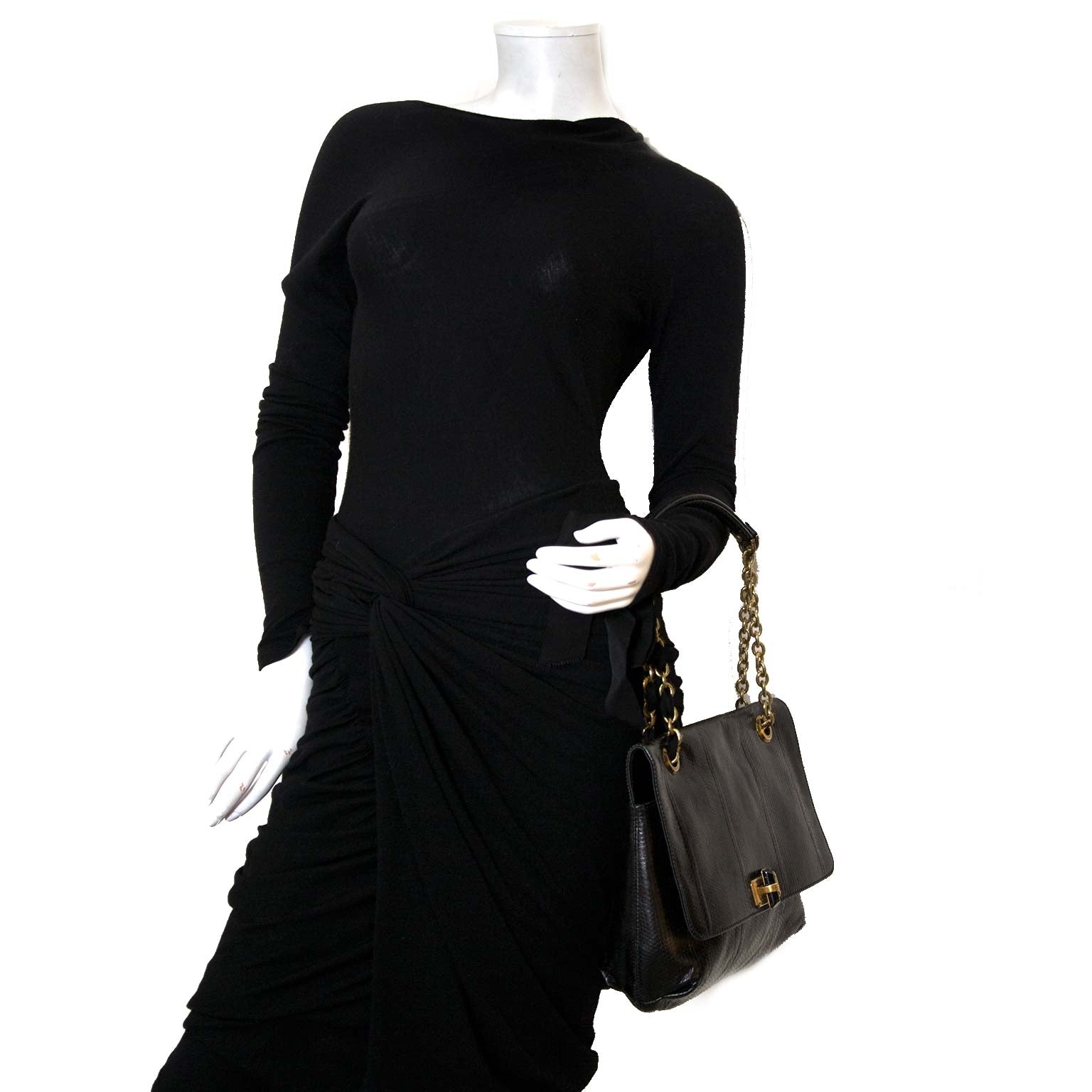 koop online of in boetiek tweedehands Lanvin Black Happy Medium Bag