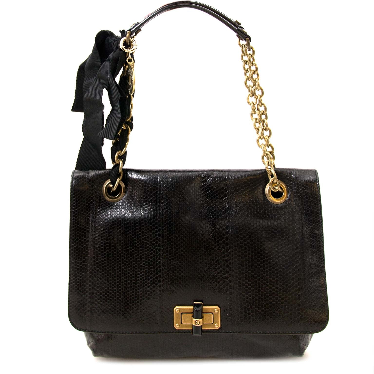 koop veilig online tegen de beste prijs Lanvin Black Happy Medium Bag
