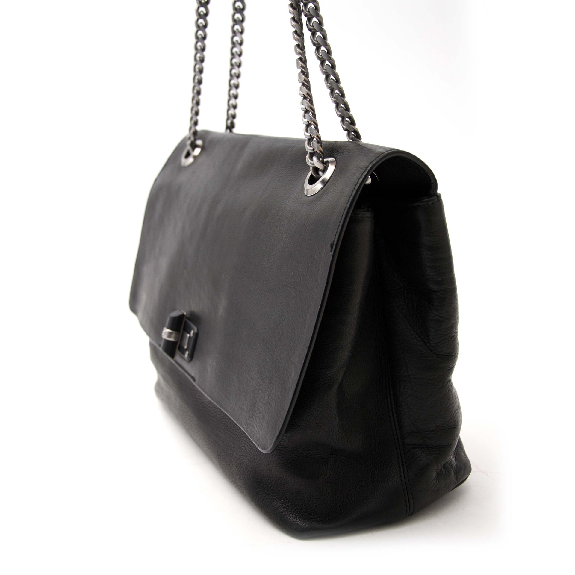Lavin Happy MM Black Leather Bag for sale