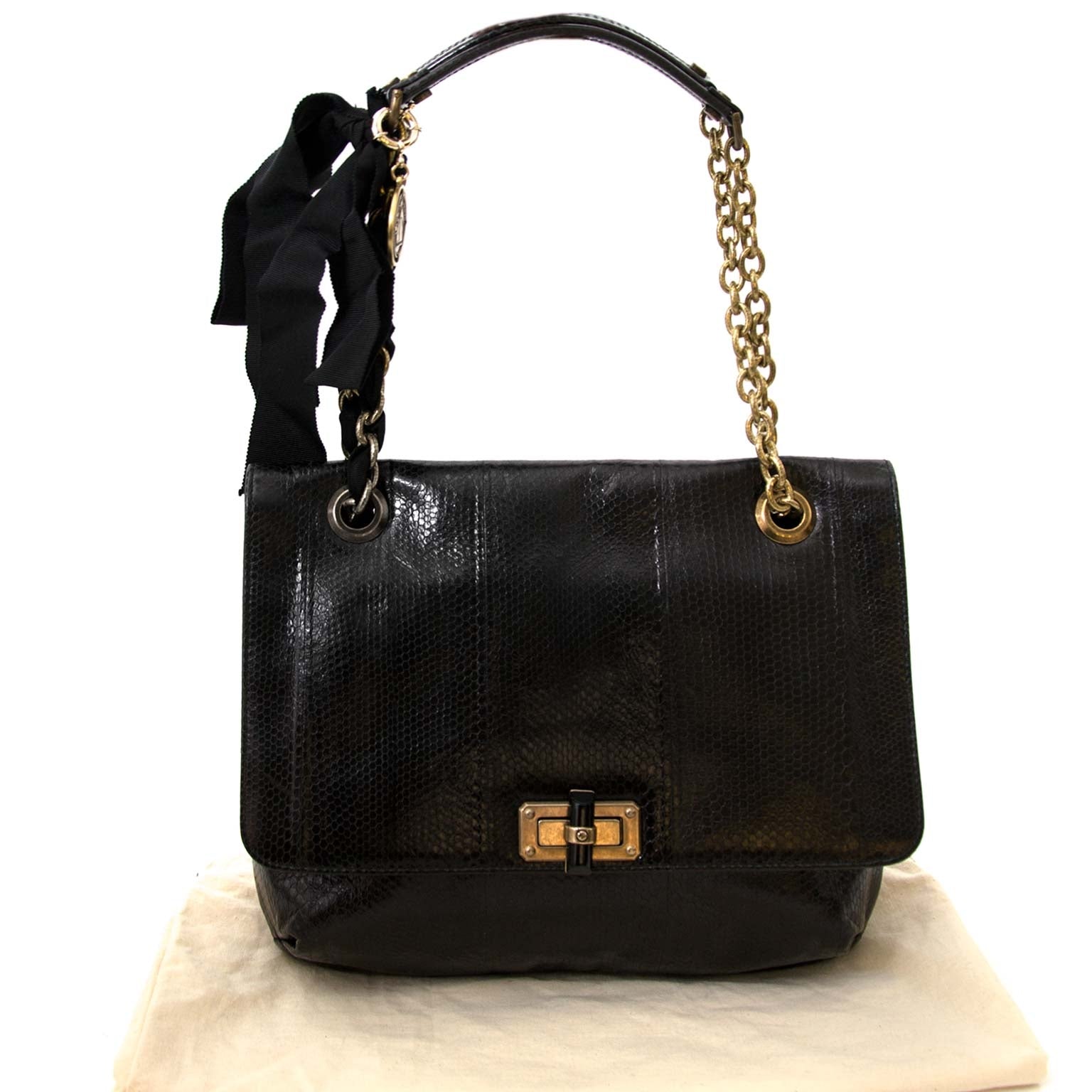 koop veilig online tegen de beste prijs Lanvin Black Happy Medium Bag
