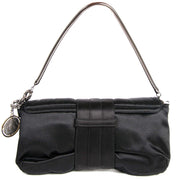 achetez Lanvin Black Satin Flap Clutch chez labellov et payez secure