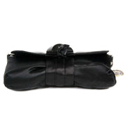buy Lanvin Black Satin Flap Clutch at labellov and pay save online
