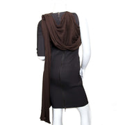 lanvin dark brown dress now for sale at labellov vintage fashion webshop belgium