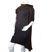 lanvin dark brown dress now for sale at labellov vintage fashion webshop belgium