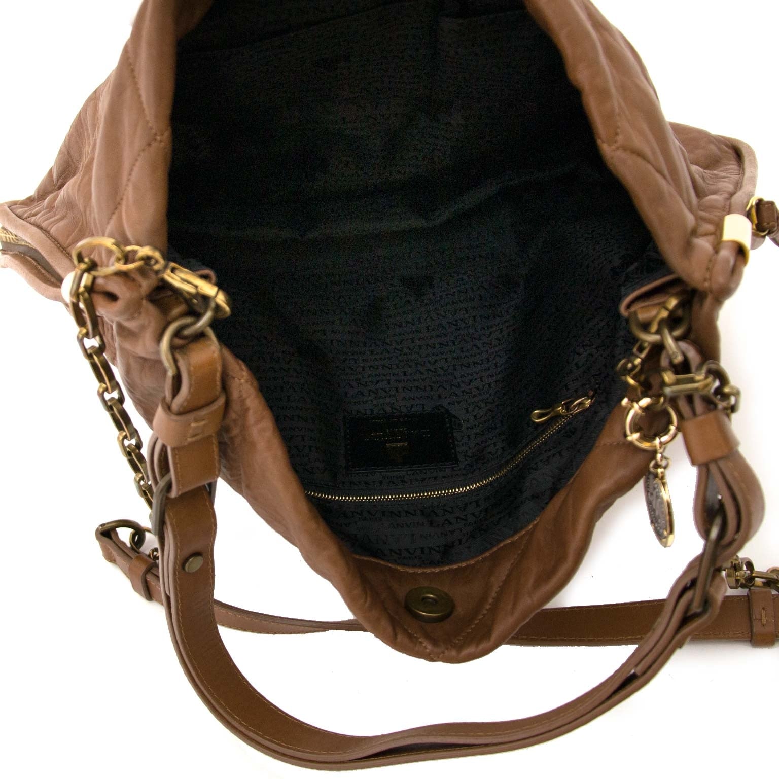 skip the waitinglist shop your Lanvin Cognac Shouderl Bag safe online