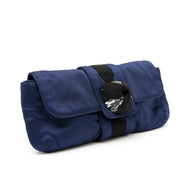 Lanvin Navy Satin Clutch acheter secur en ligne pour le meilleur prix chez Labellov