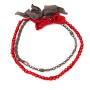 Lanvin Red & Taupe Bead Ribbon Necklace Buy authentic designer Lanvin secondhand Necklace at Labellov at the best price. Safe and secure shopping. Koop tweedehands authentieke Lanvin halsketting bij designer webwinkel labellov.