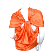 buy authentic lanvin orange silk top at labellov vintage fashion webshop belgium