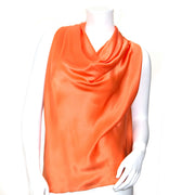 buy authentic lanvin orange silk top at labellov vintage fashion webshop belgium