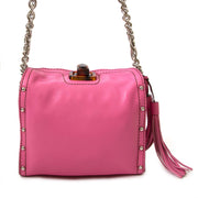 Lanvin Pink Leather Chain Strap 'Happicolo' Bag trendy bag online