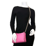 How to style Lanvin Pink Leather Chain Strap 'Happicolo' Bag