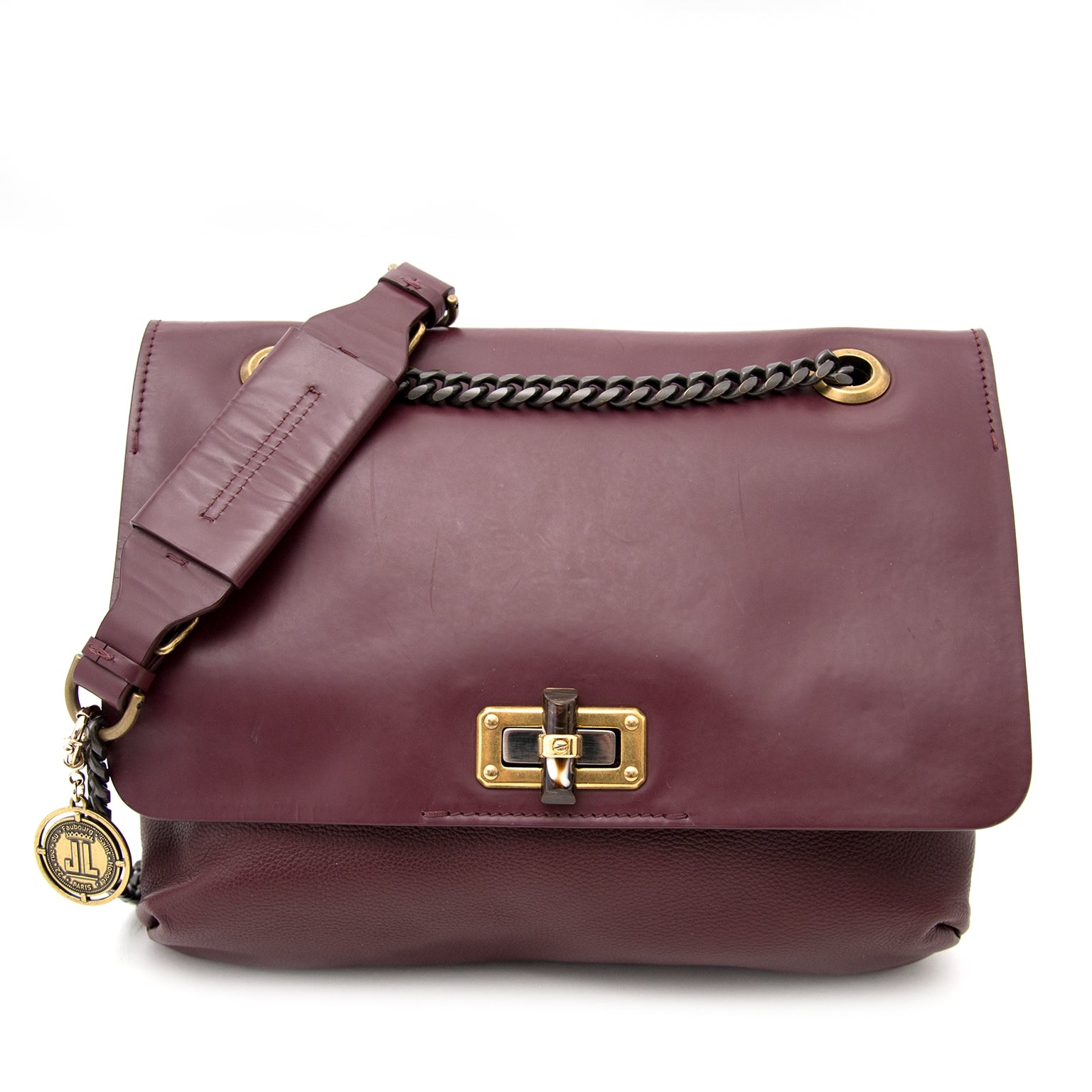 Lanvin Prune Happy Bag MM Aus Kalbsleder, heute online auf labellov.com gegen den besten Preis.