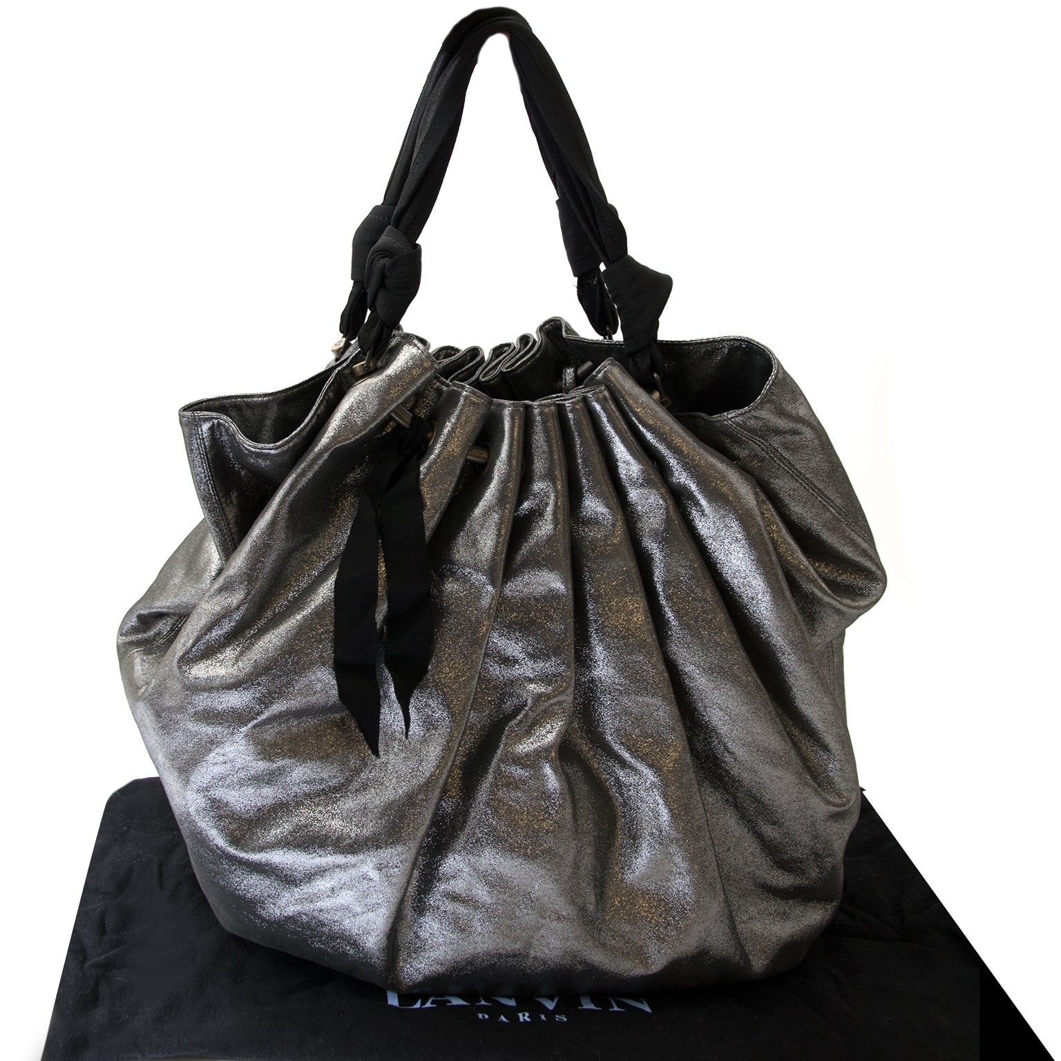 lanvin silver polisson gm bag now for sale at labellov vintage fashion webshop belgium