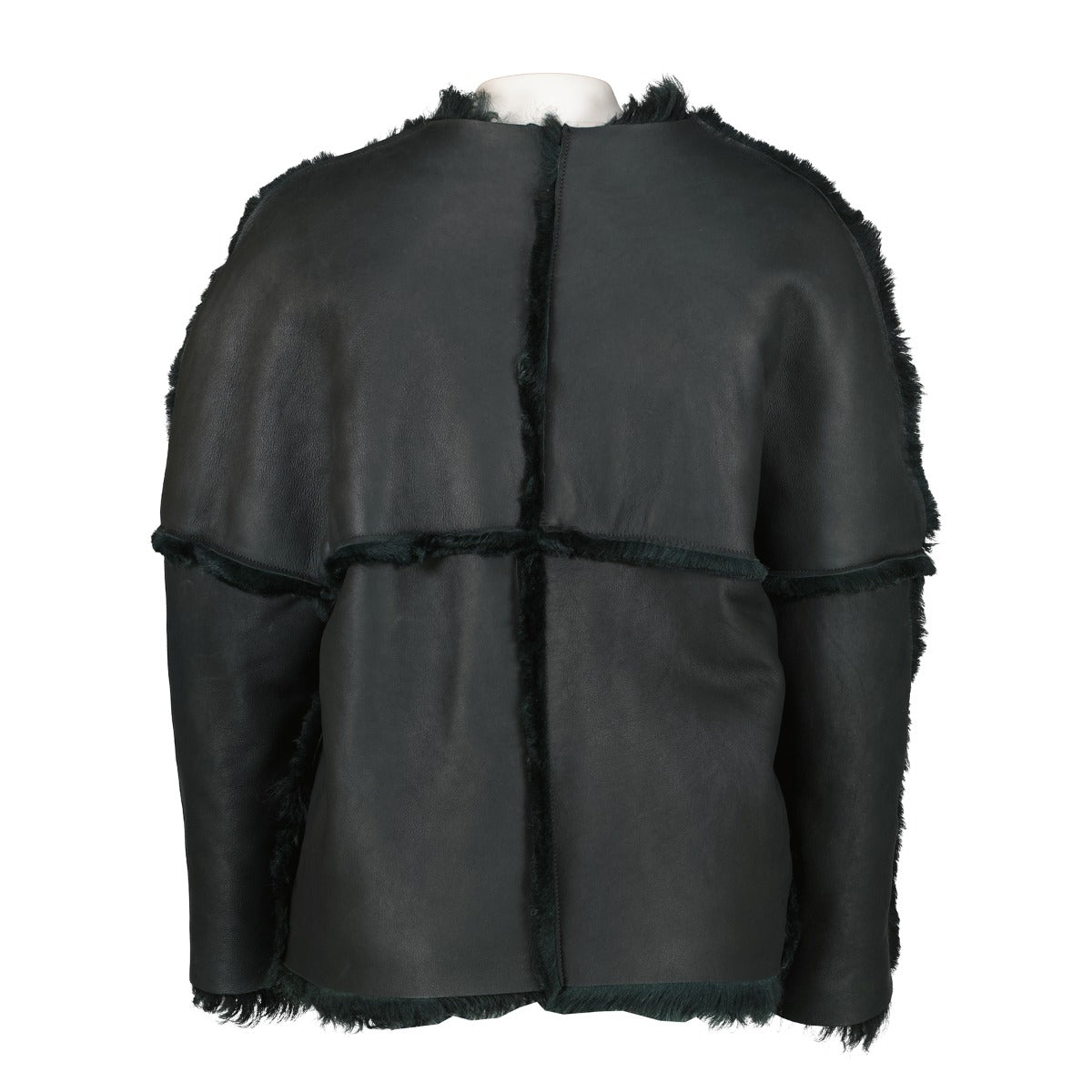 Lanvin Green Shearling Fur Coat