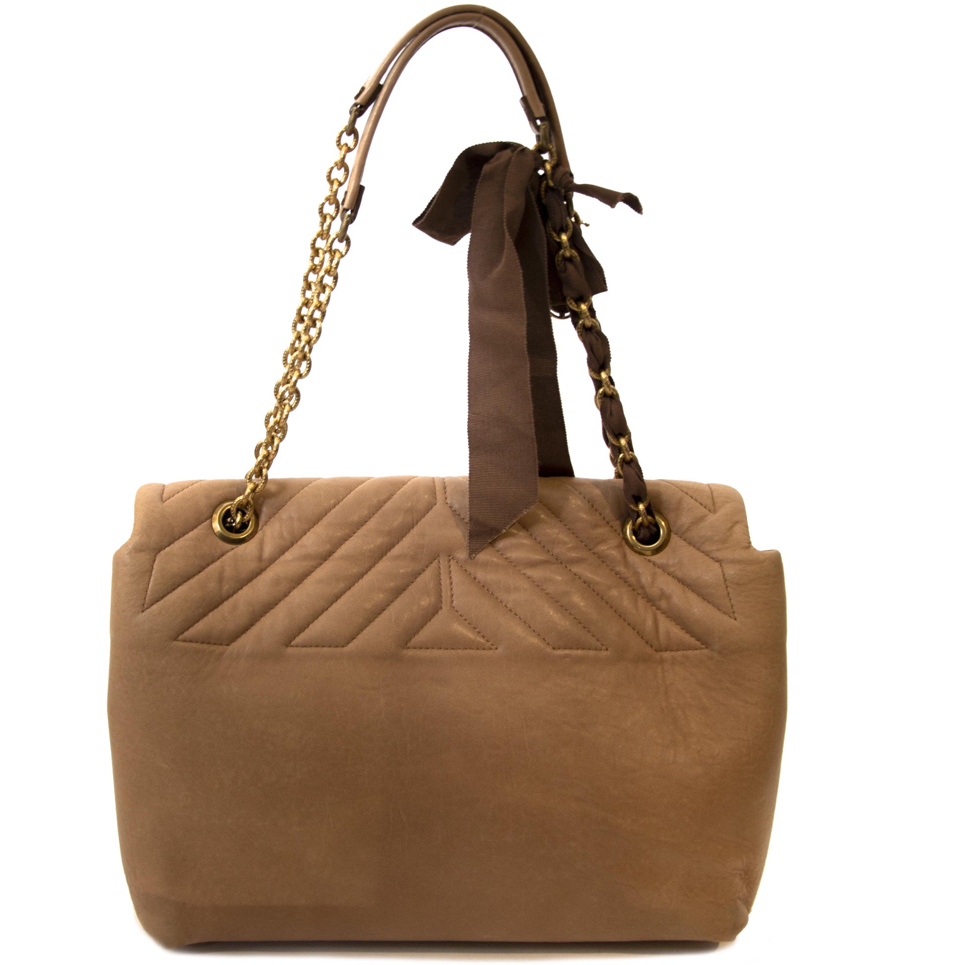 Sac bandoulière Lanvin Happy chameau
