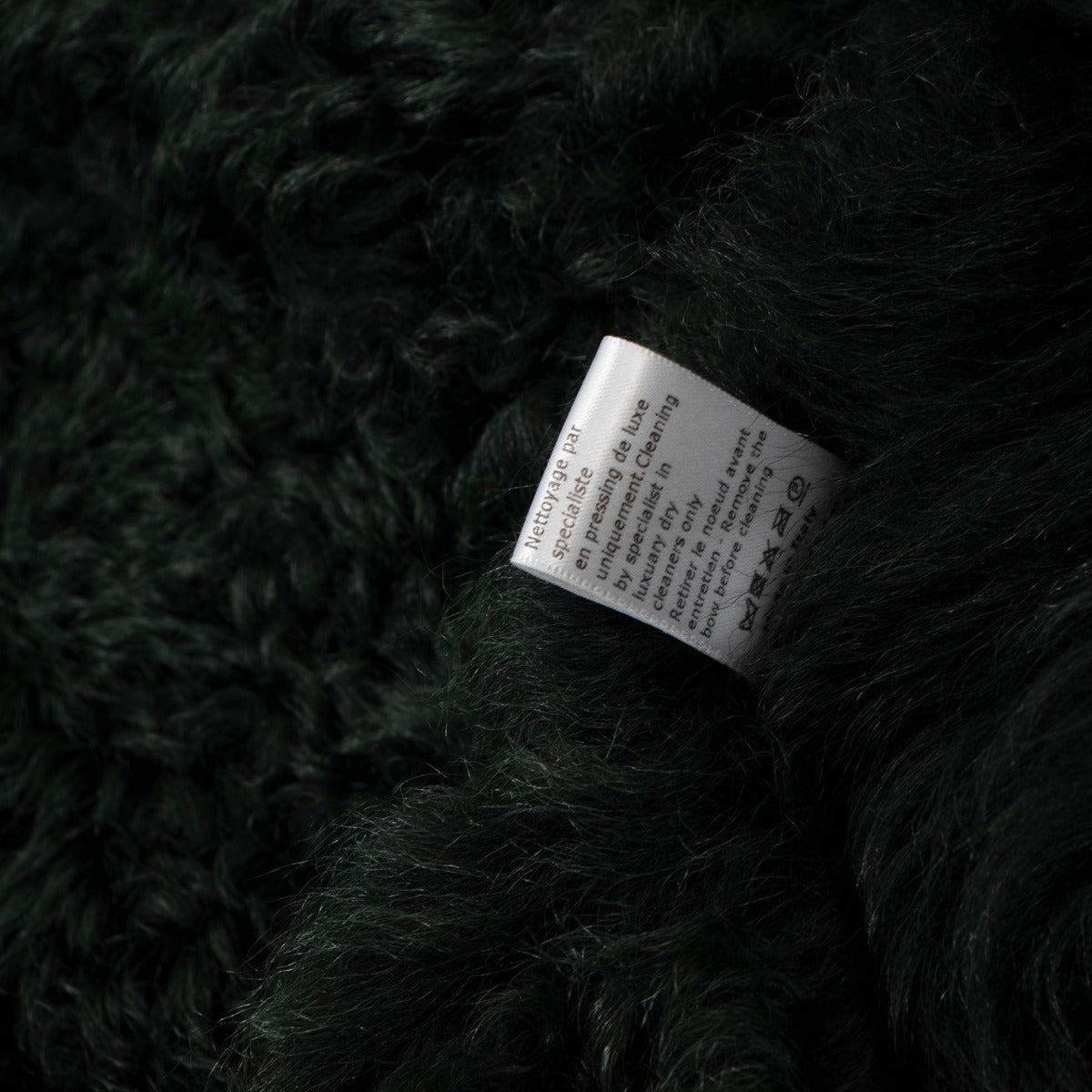 Lanvin Groene Shearling Bontjas - Maat 36