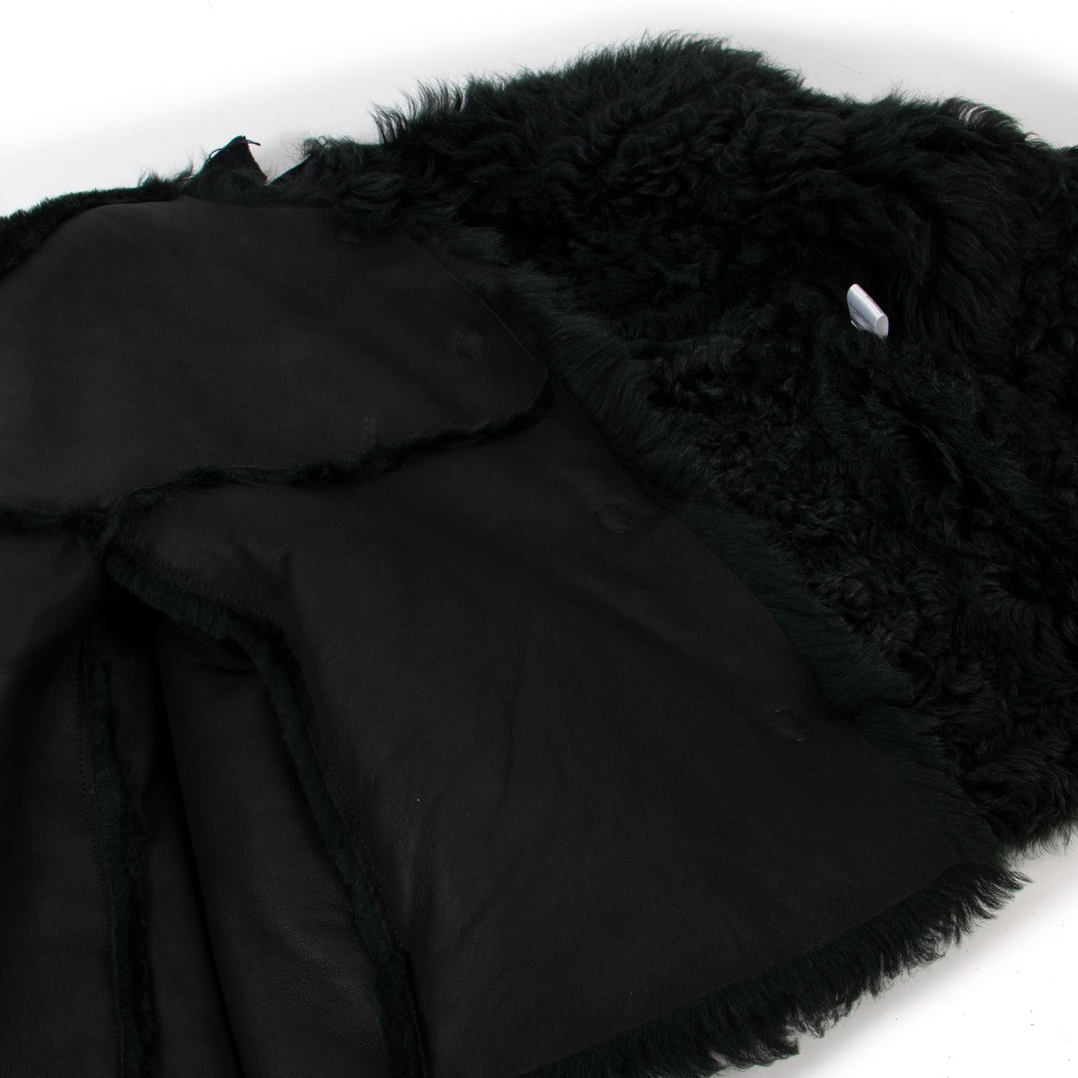Lanvin Groene Shearling Bontjas - Maat 36