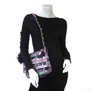 acheter en ligne seconde main Lanvin Woven Dyed Reptile Leather Happy Bag
