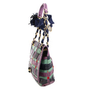 Lanvin Woven Dyed Reptile Leather Happy Bag