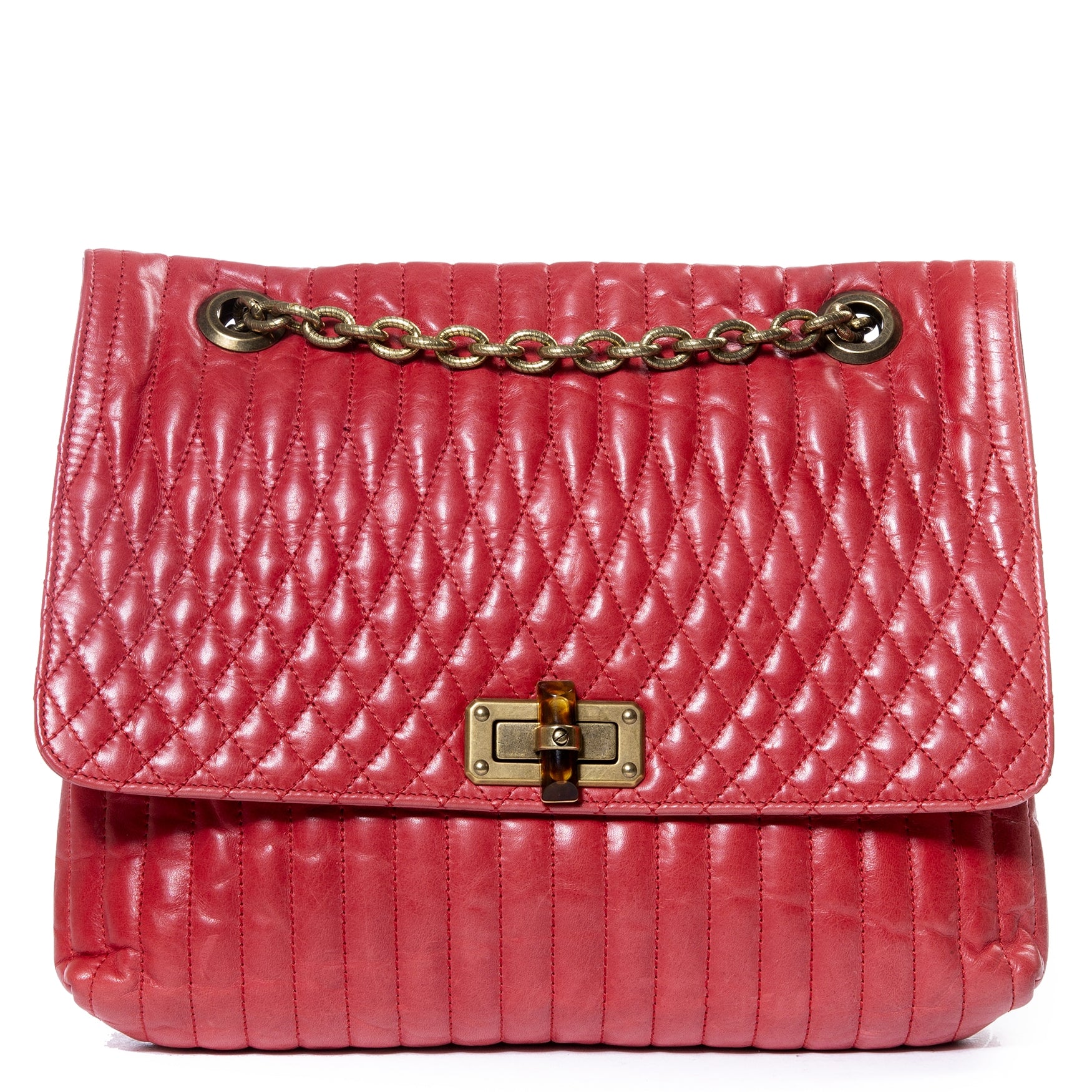 Buy and sell 100% authentic Lanvin Happy Red Medium Shoulder Bag