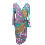 Buy an authentic Leonard Blue Purple Floral Dress at the right price at LabelLOV vintage webshop. Safe and secure online shopping.